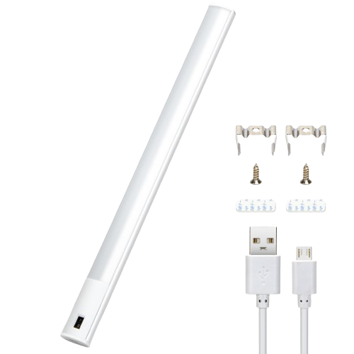 aigostar luz led armario 30 cm con sensor movimiento luz led adhesiva de induccion para armarios barra de luz magnetica con cable usb luz nocturna para escaleras armario cocina garaje pasillo