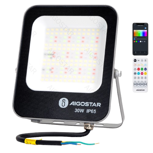 foco inteligente bluetooth mesh rgbw 30w