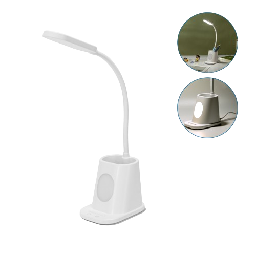 aigostar lampara escritorio led flexo led escritorio con luz nocturna de 3 niveles de brillo ajustable lampara con 100cm cable y portalapices flexible ajustable control tactil 5000k