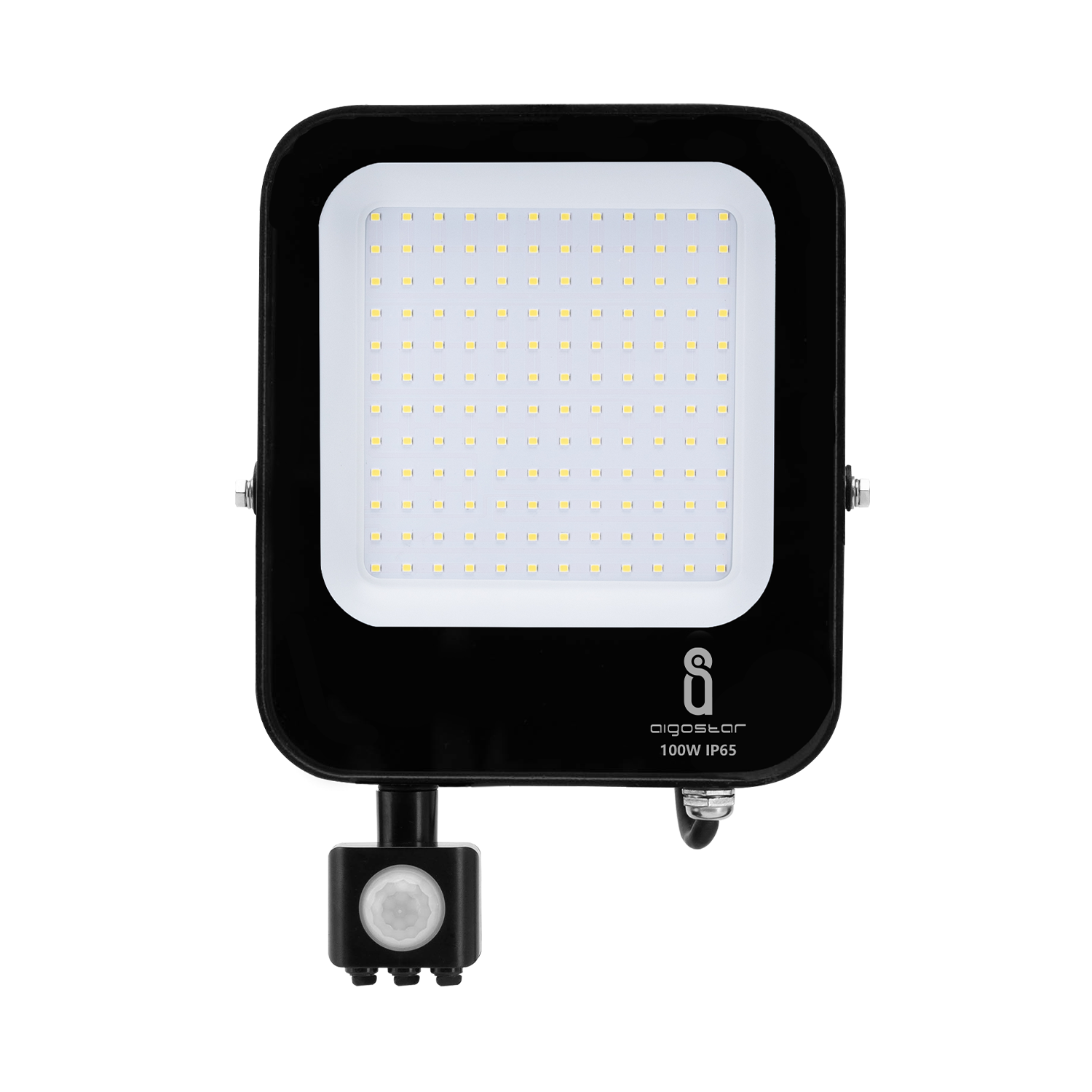foco LED con sensor Negro 100W