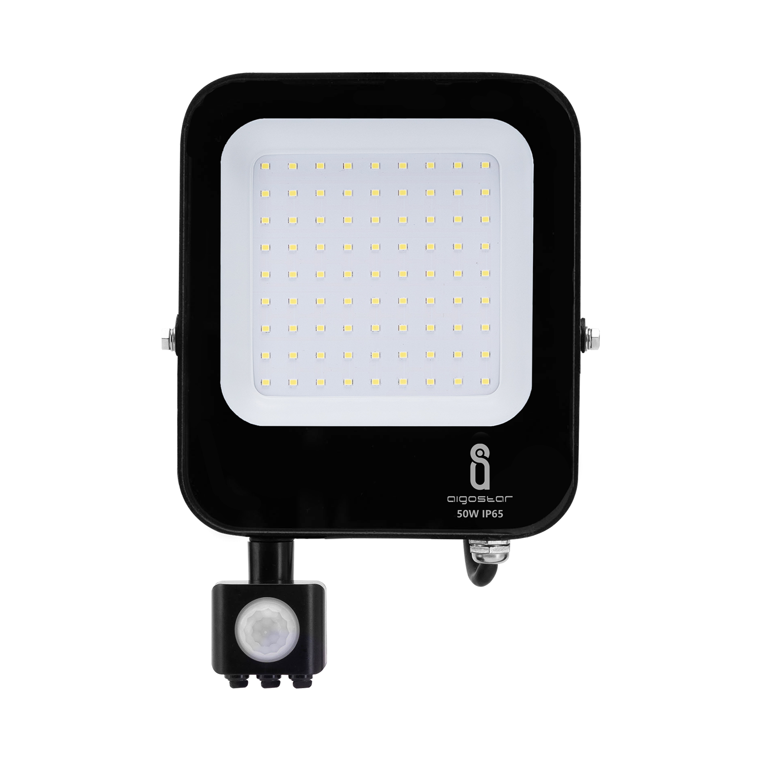 foco LED con sensor Negro 50W