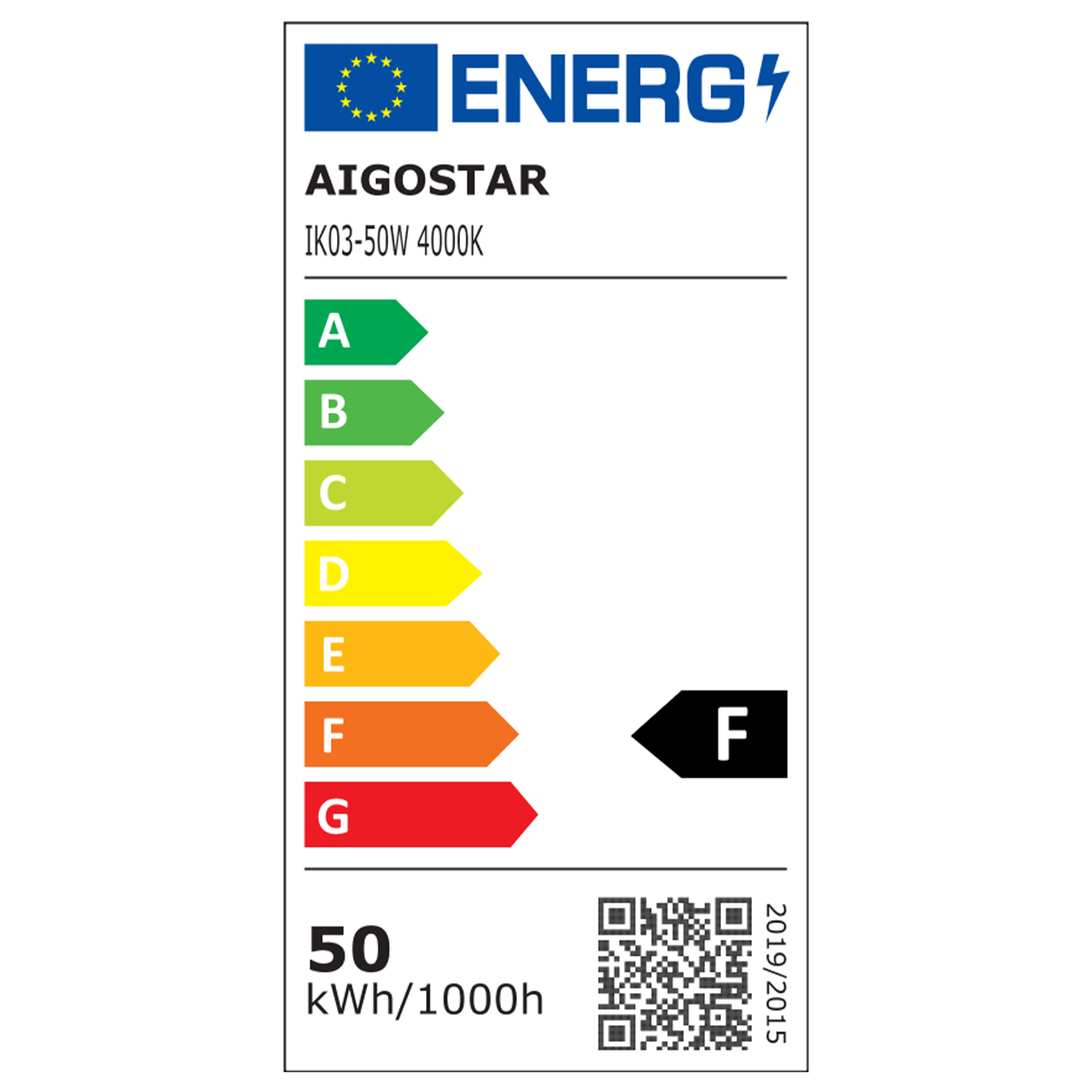 foco LED con sensor Blanco 50W
