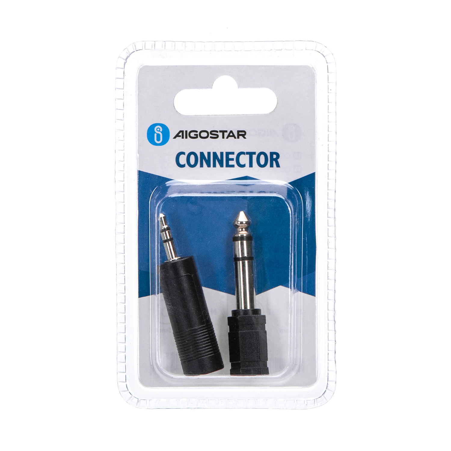 conector de audio/vídeo de 6,35 macho a RCA hembra, negro