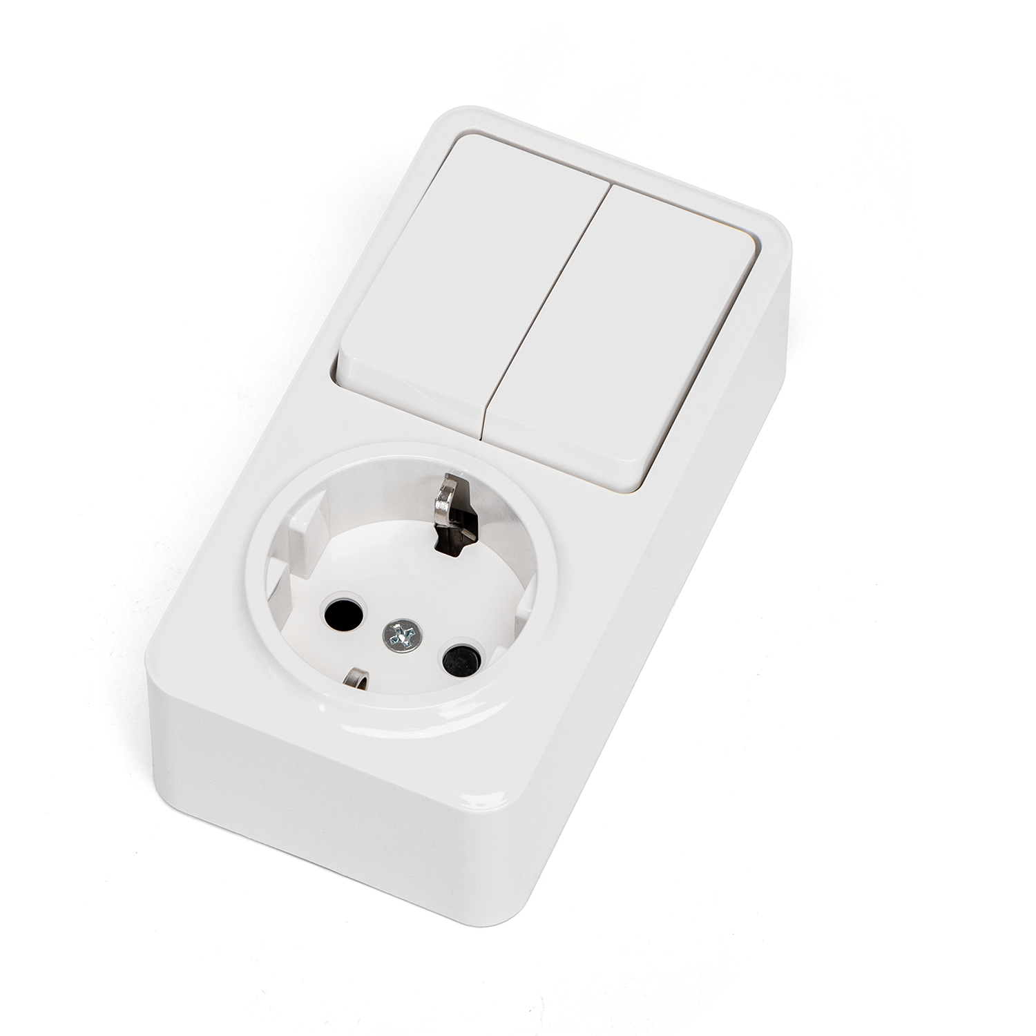 Pack de 2 enchufes con interruptor universal – All-in-One Serie G1 blanco  puro : : Bricolaje y herramientas