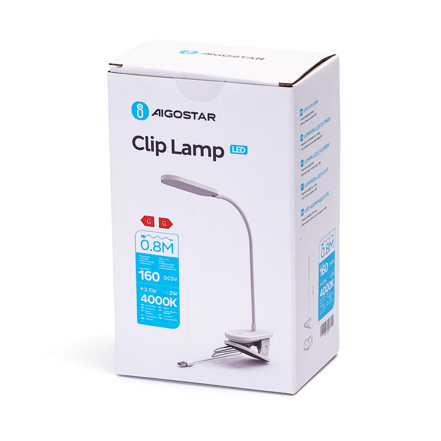 lámpara LED de clip (con enchufe)