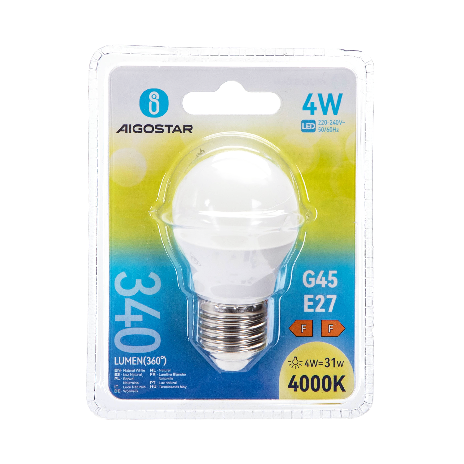 lED G45 E27 4W  Luz Natural  4w