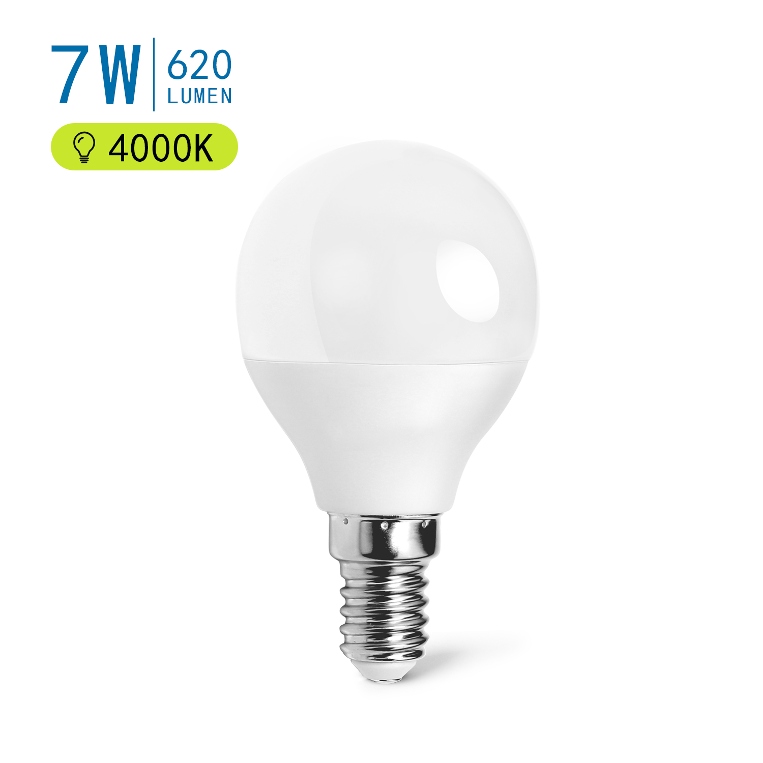 Bombilla LED E14 7w G45 270º en luz cálida, neutra o fría - Minaled