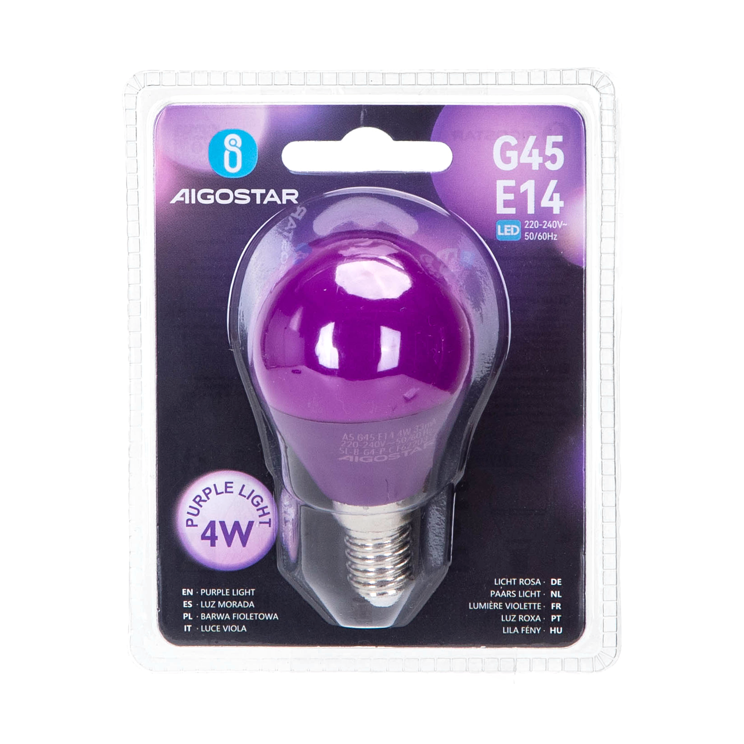 lED A5 G45  LUZ MORADA  4w