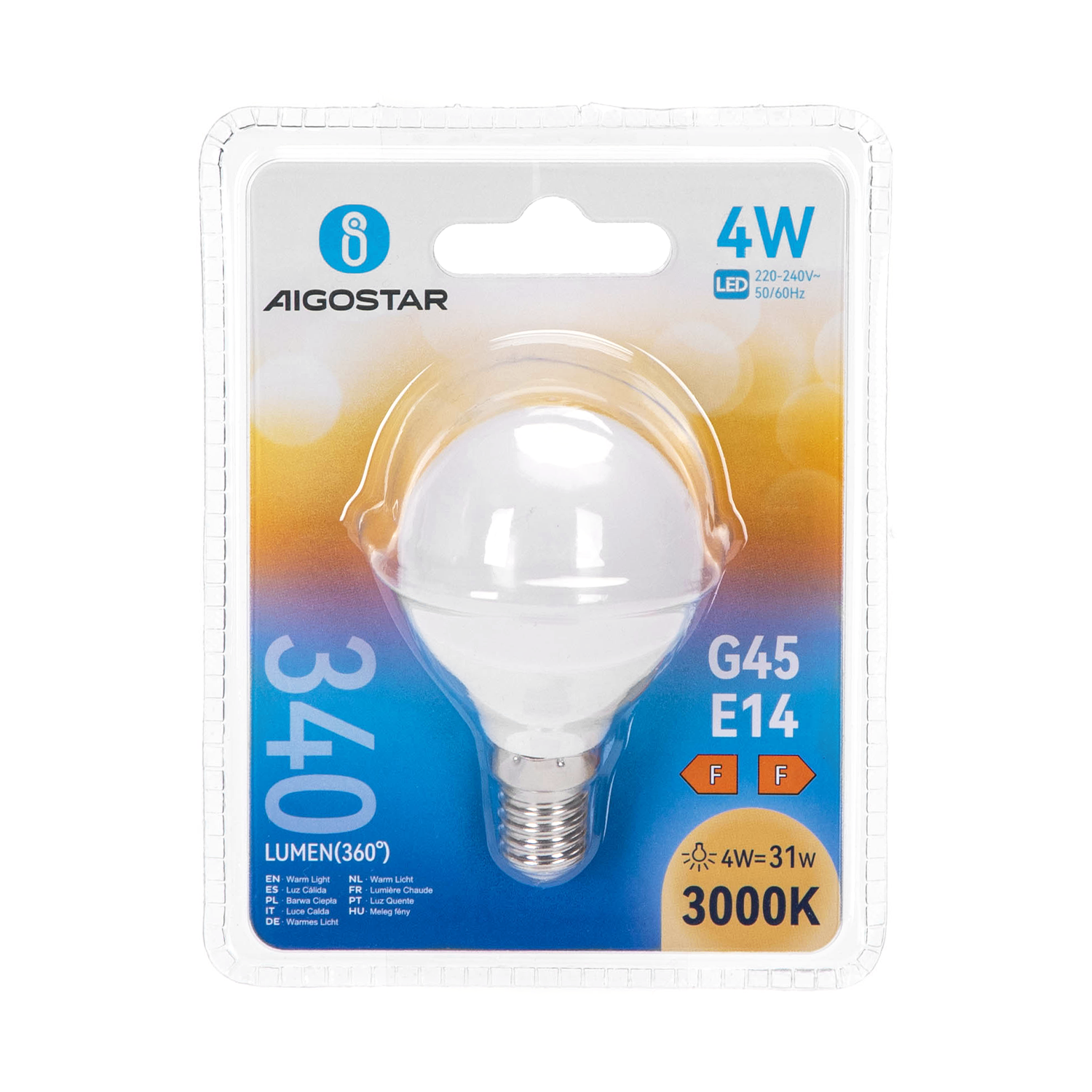 lED G45 E14 4W  Luz Cálida  4w
