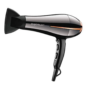 Aigostar Secador de Pelo Profesional Iónico, 2 Velocidades y 3 Temperaturas, Botón de aire frío Incluye Difusor y Boquilla Concentradora de Calor - Fighter