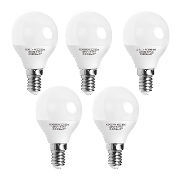aigostar - bombilla led e14 9w equivalente a 52w luz calida 3000k 675 lumenes cri 80 ahorro de energia no regulable - 5 unidades