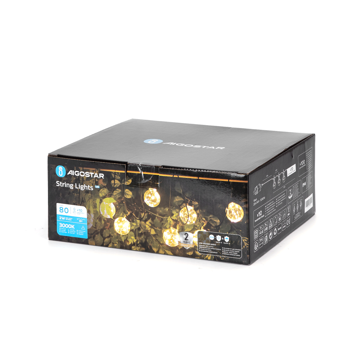 tira de luz LED de baja tensión Luz Cálida Goma/Plástico/ABS