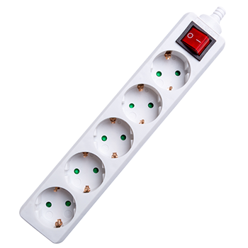 aigostar regleta enchufes con interruptor 5 tomas sin cable blanco