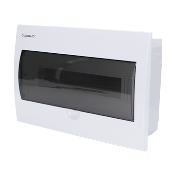 Aigostar Caja de Distribución Eléctrica Para Empotrar con Puerta Para 18 Módulos, 1 Unidad, Blanco