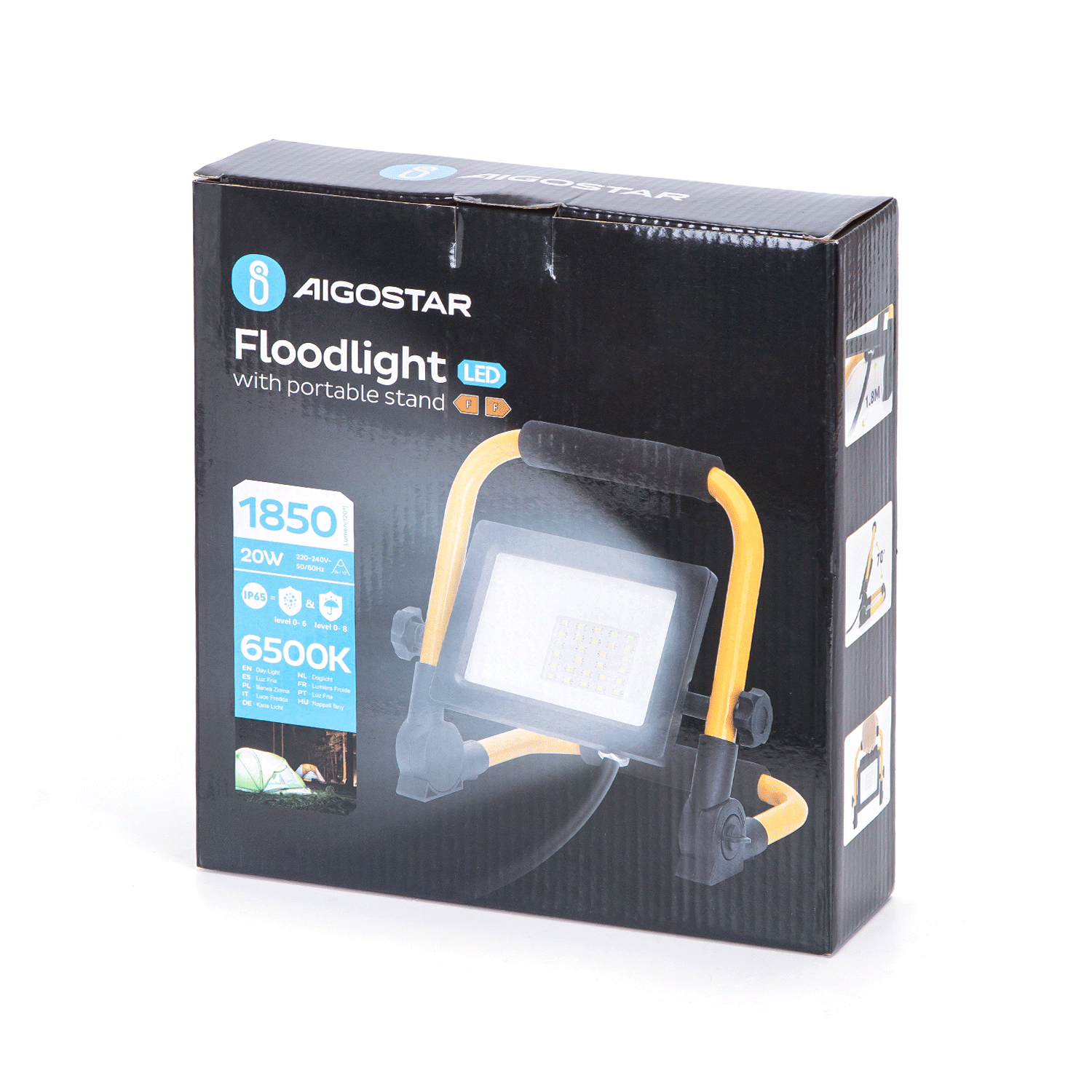 Aigostar Foco LED Bateria 50W,Foco LED Recargable Portátil,Luz de