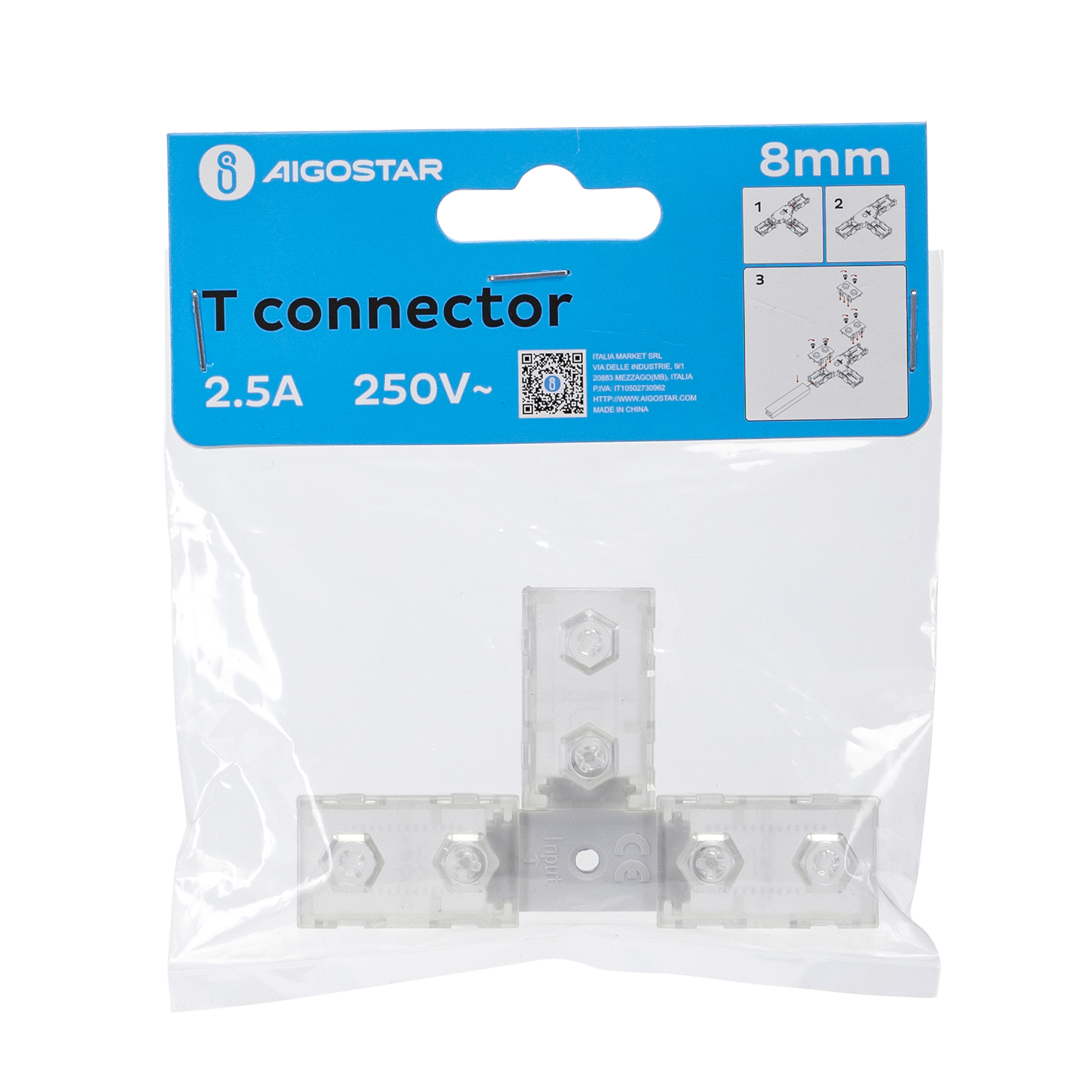 conector T 2835 8 mm