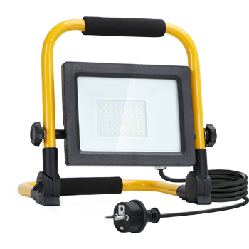 aigostar foco de trabajo led 30w6500k luz blanca 2700lm luz de trabajo con giratorio 360cable de 18m para uso en interiores y exteriorespara obra taller garaje