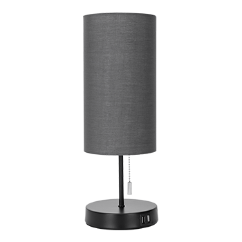 aigostar lampara de mesa con 2 puertos de carga usb lamparas de mesita de noche con interruptor de traccion base de metal lampara escritorio vintage para sala de estar dormitorio oficina