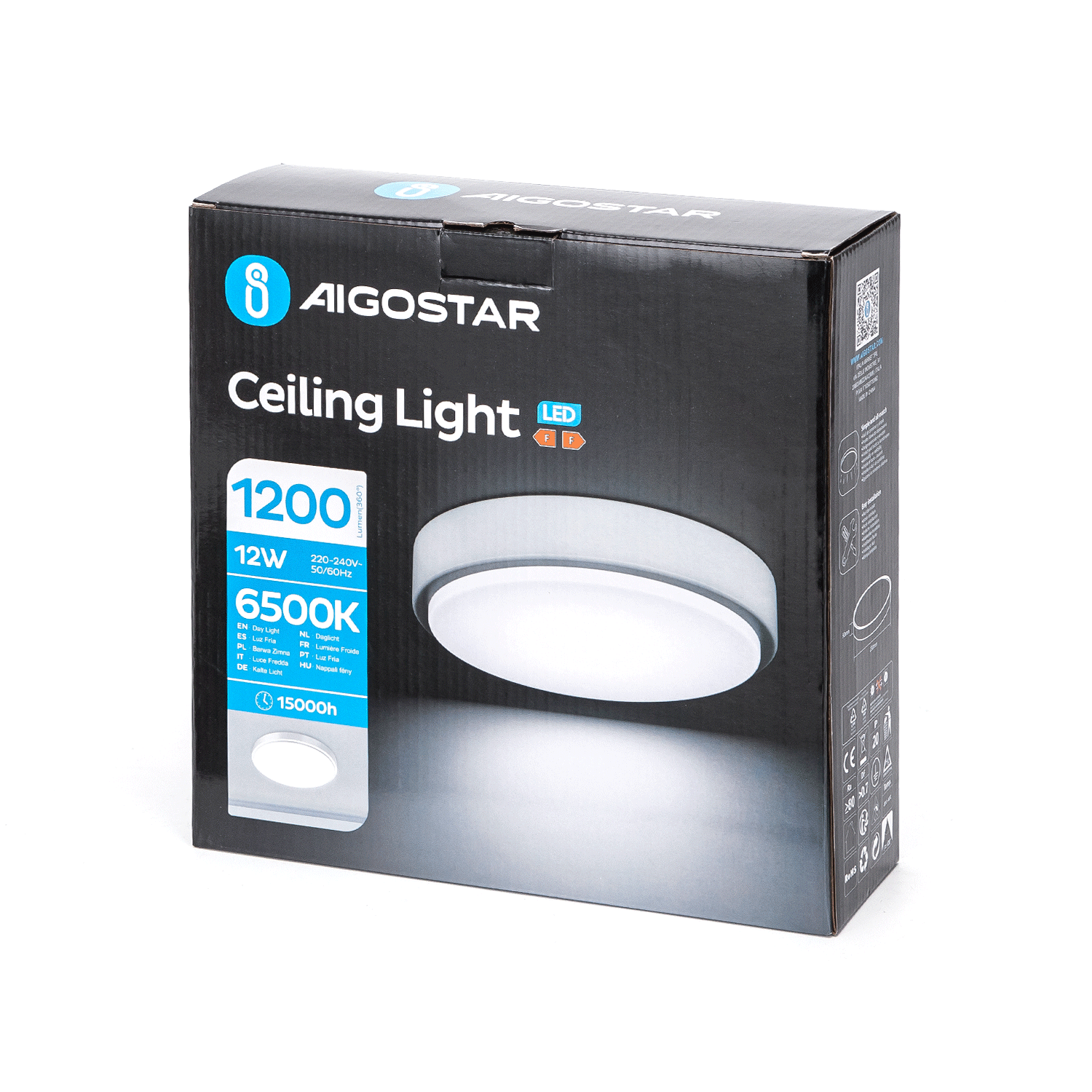 lámpara del techo LED 6500K 12W