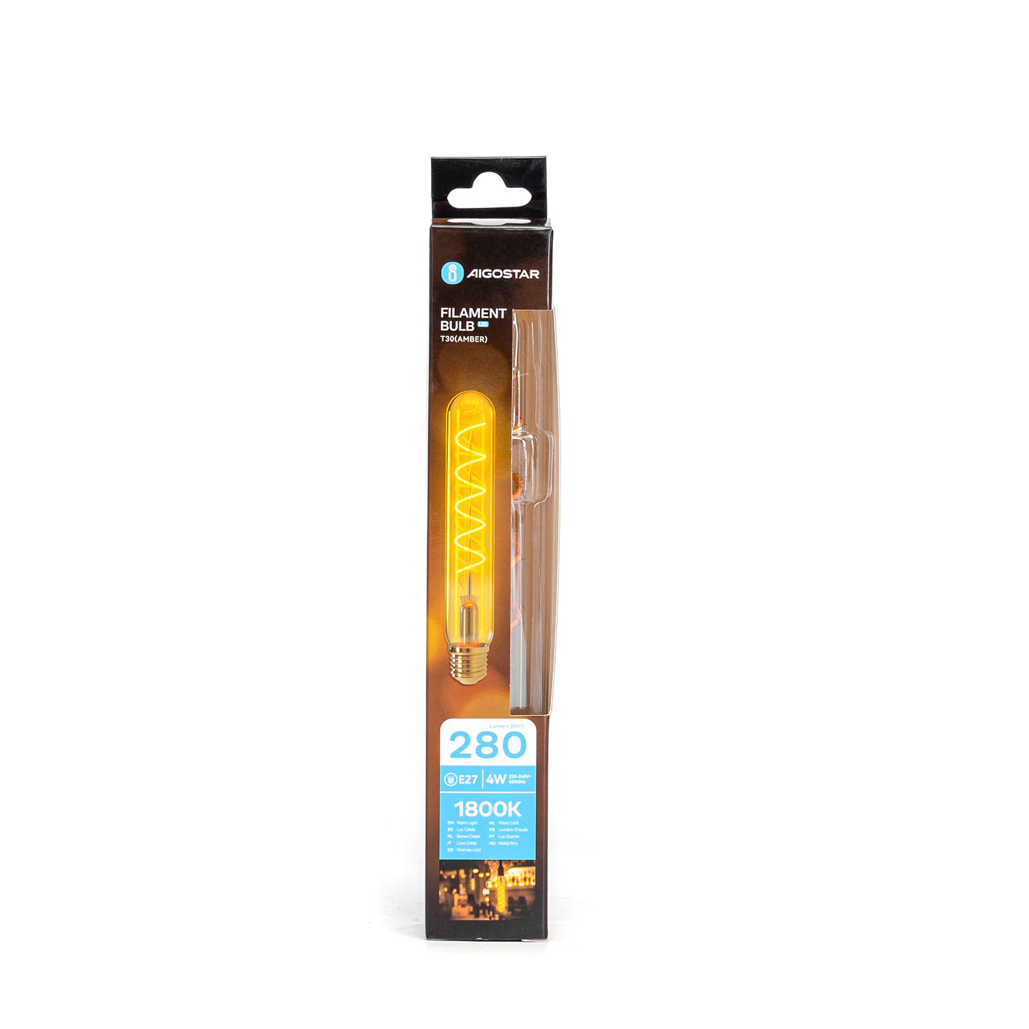 bombilla de filamento.  Luz Cálida  4w  E27