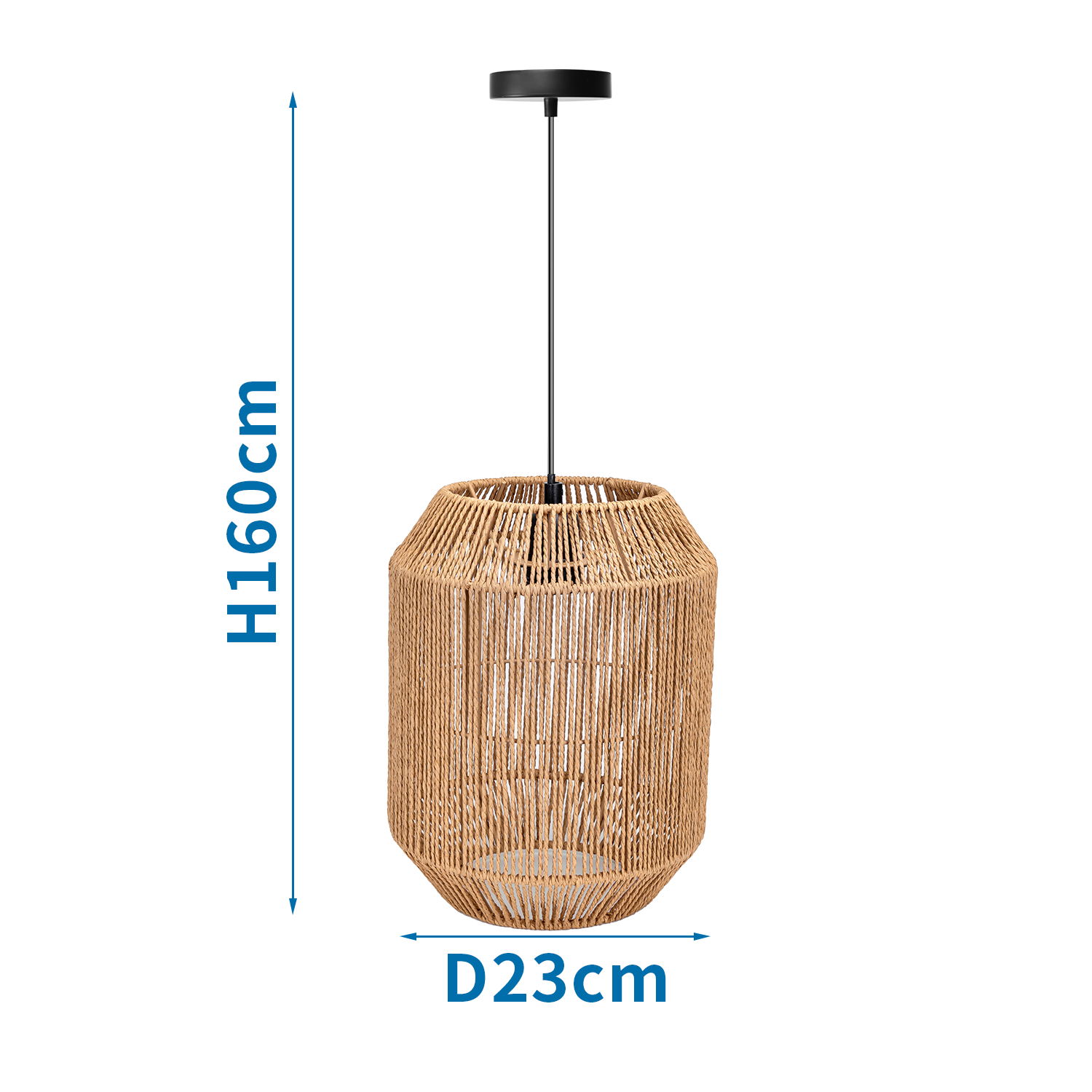 lámpara colgante con cuerda