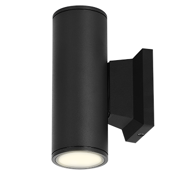 aigostar aplique pared exterior gu10 antracita aluminio up down lampara ip65 impermeable luz exterior iluminacion para balcon garaje terrazas patio jardin color negro