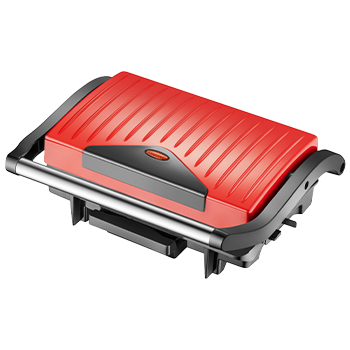 great jacob - sandwichera 1500w parrilla electricas maquina para panini grill placas con revestimiento antiadherente asa de toque frio almacenamiento vertical libre de bpa rojo y negro