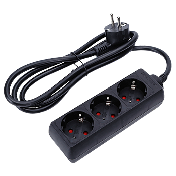 aigostar regleta alargador de 3 enchufes con cable de 15 metros color negro