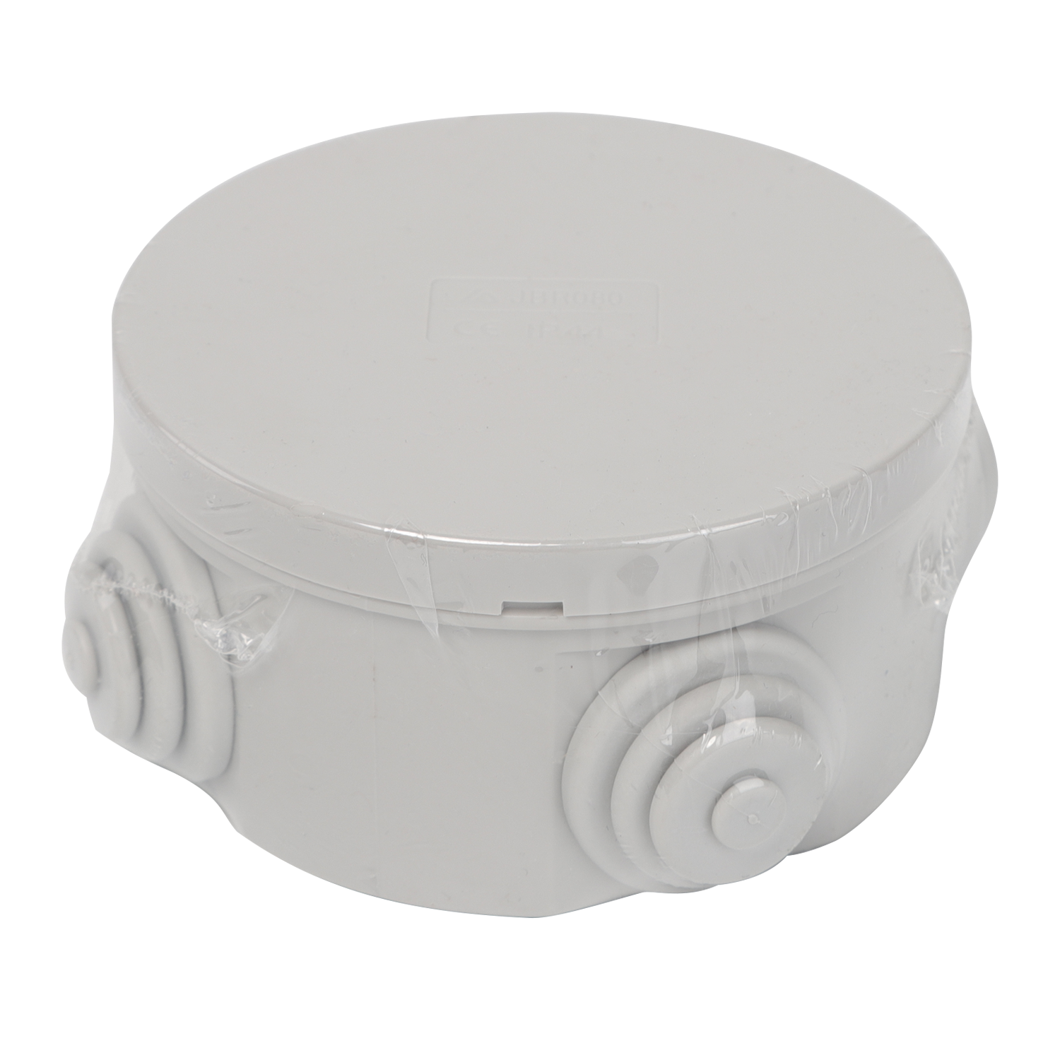 Aigostar Caja Estanca de Derivación de Conexiones Redonda, Plástico ABS,para el Interior y el Exterior, D80*H40mm,Gris,1Unidad