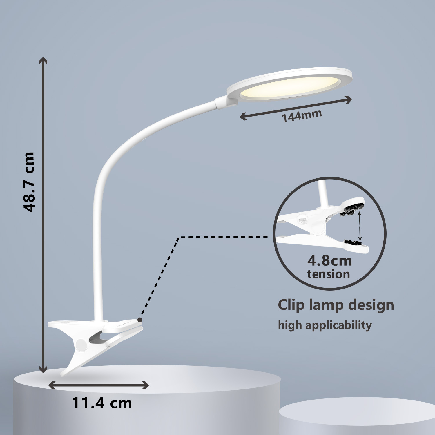 LED klemlamp - Anti Blauwlicht - 4000K - 7.5W - professionele leeslamp