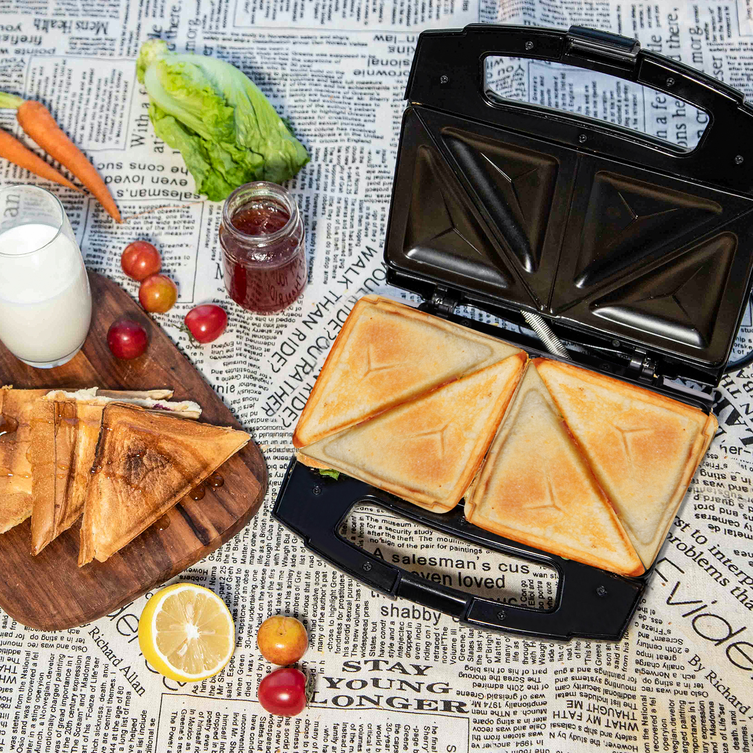 Aigostar Lamo 30RFU - Tosti ijzer / Sandwichmaker