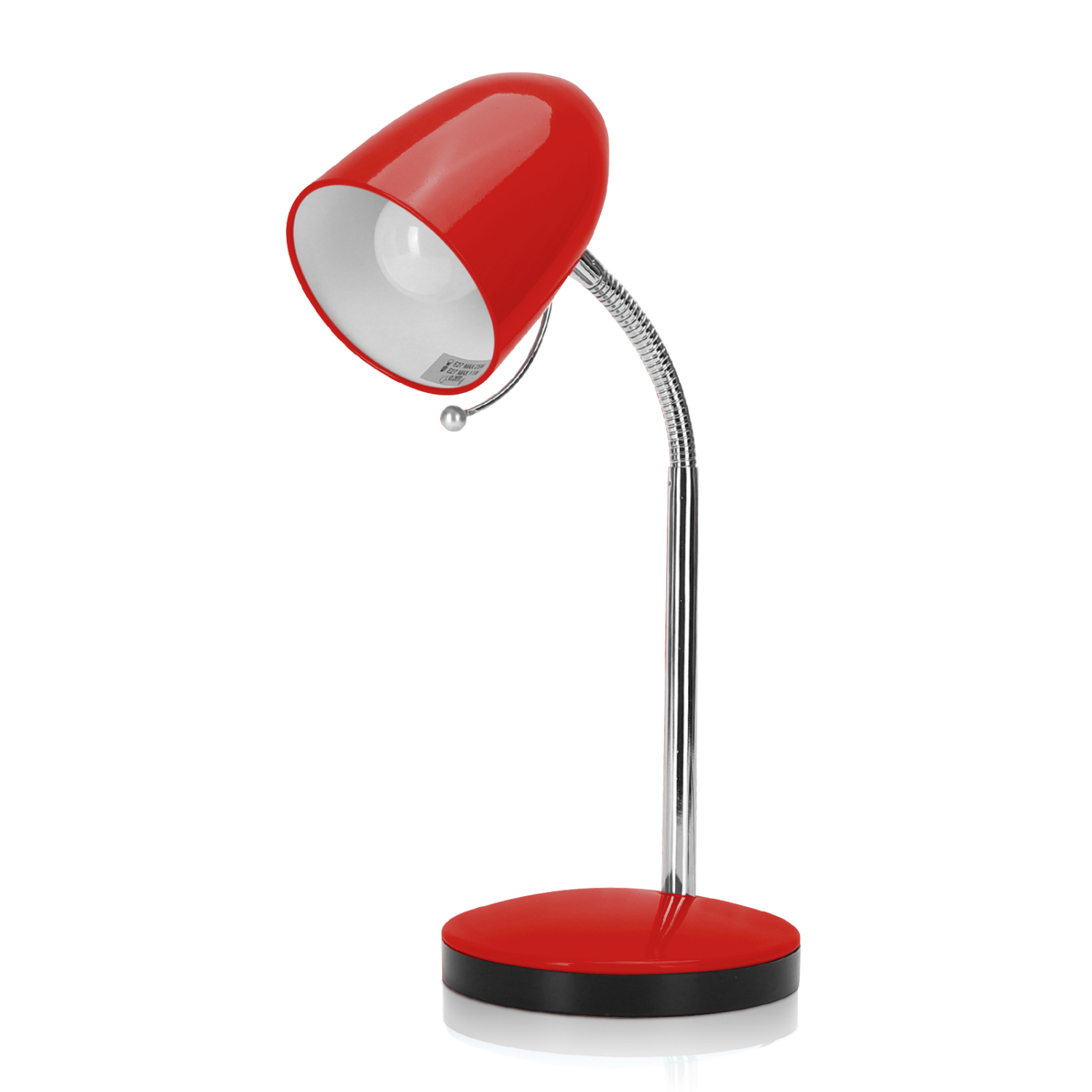 Aigostar - Tafellamp, beweegbaar, retro design, E27(max 11W), Lampen niet inbegrepen, rood