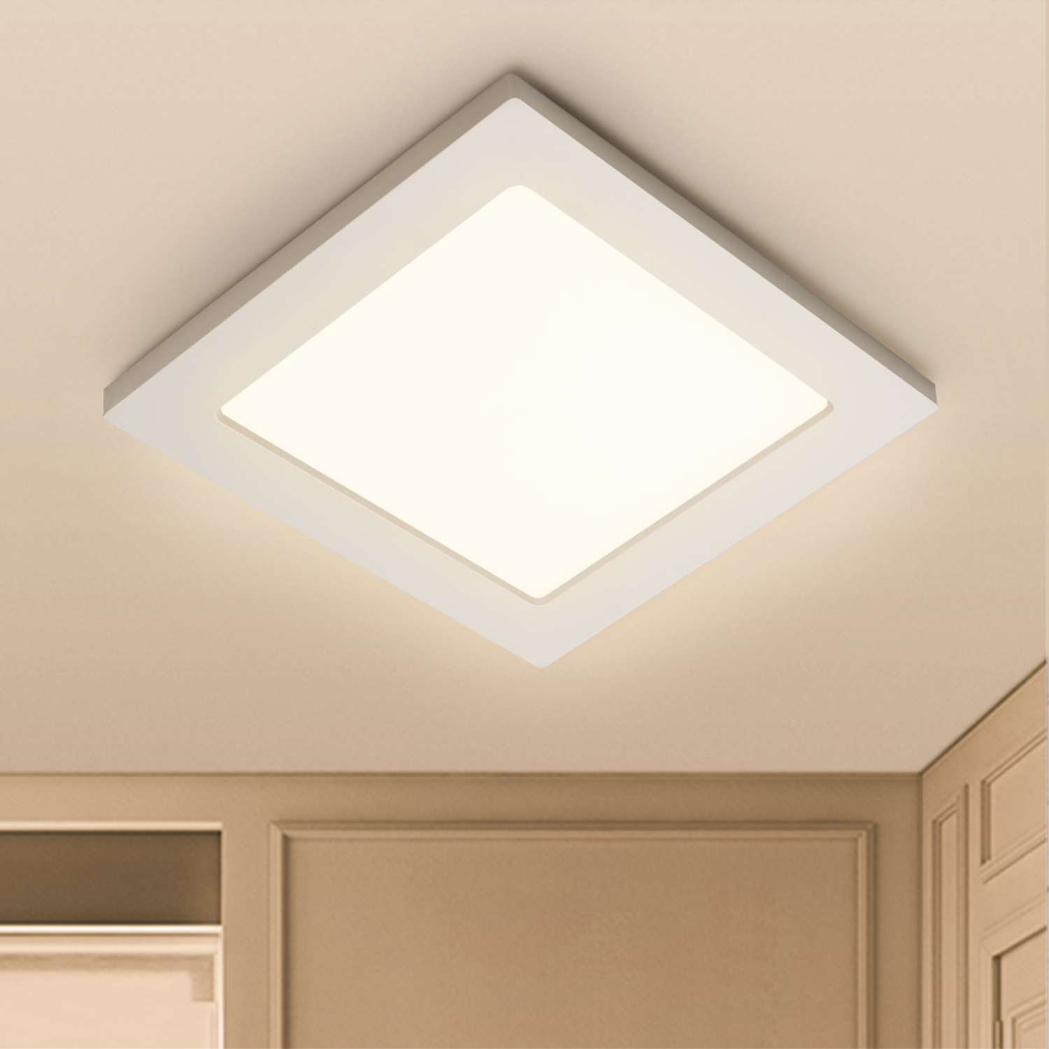 Aigostar 16W Plafoniera LED soffitto quadrata, 1180LM, luce naturale 4000K. Lampada da Soffitto da 172x172mm e 34,5 mm di altezza, ideale cucina, corridoi, camere da letto, ecc. Equivalente a 82W