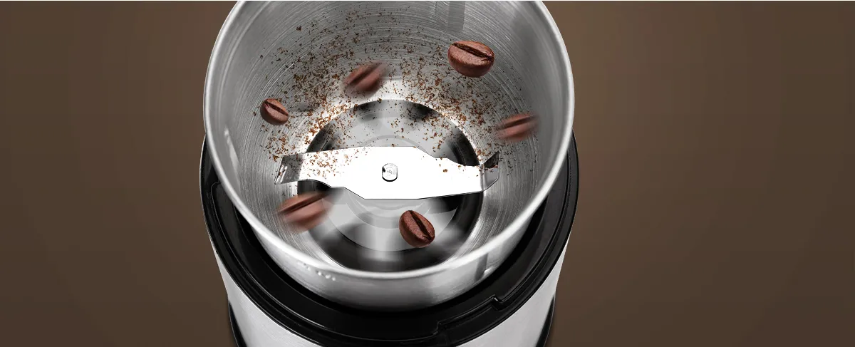 Aigostar Molinillo de café eléctrico, Molinillo de café multifuncional 200W  Molinillo de especias Recipiente extraíble con cuchillas de acero  inoxidable, Libre de BPA, Incluye Cepillo de Limpieza : : Hogar y  cocina