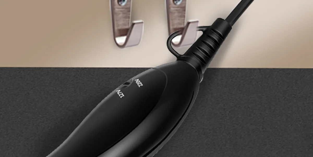 Aigostar - Sèche-cheveux professionnel de couleur noir et argent avec  diffuseur et accessoires. 2200 W. Design exclusif dAig