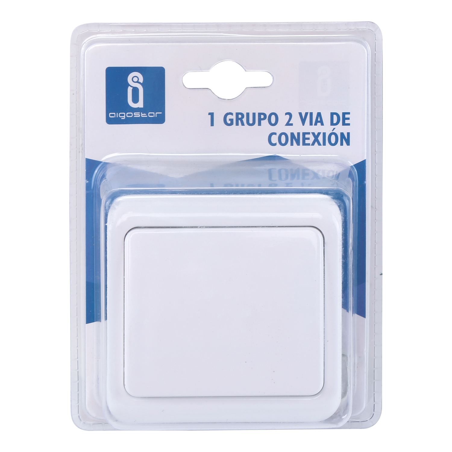 interruptor alemán de 2 vías y 1 llave, blanco