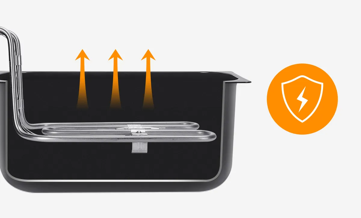 Friggitrice da 3 litri Aigostar emerson, 2200W, coperchio con vetrina,  completamente staccabile, controllo della temperatura, acciaio