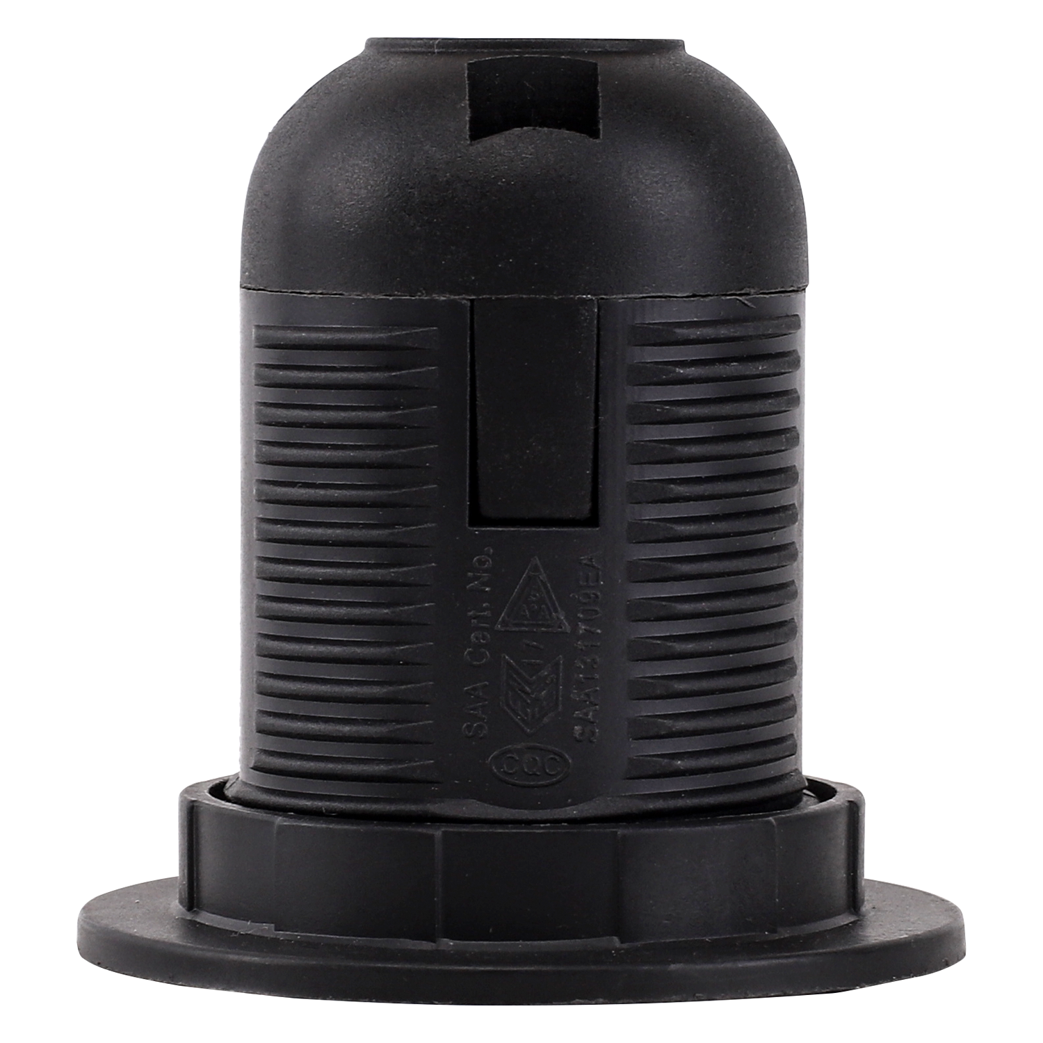 portaLámparas de plástico con terminal de resorte E27, negro