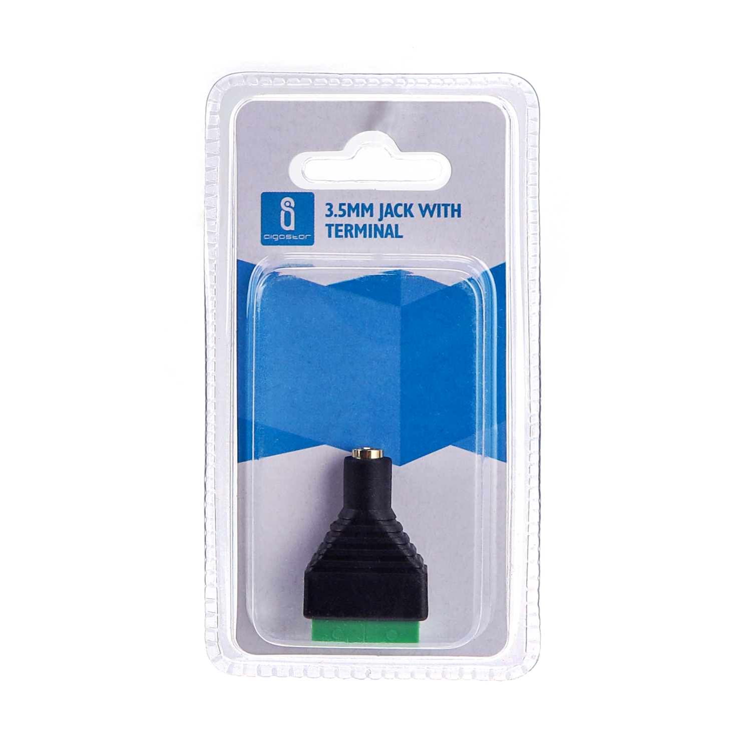 terminal de tornillo de audio de 3,5 mm macho a AV, negro y verde