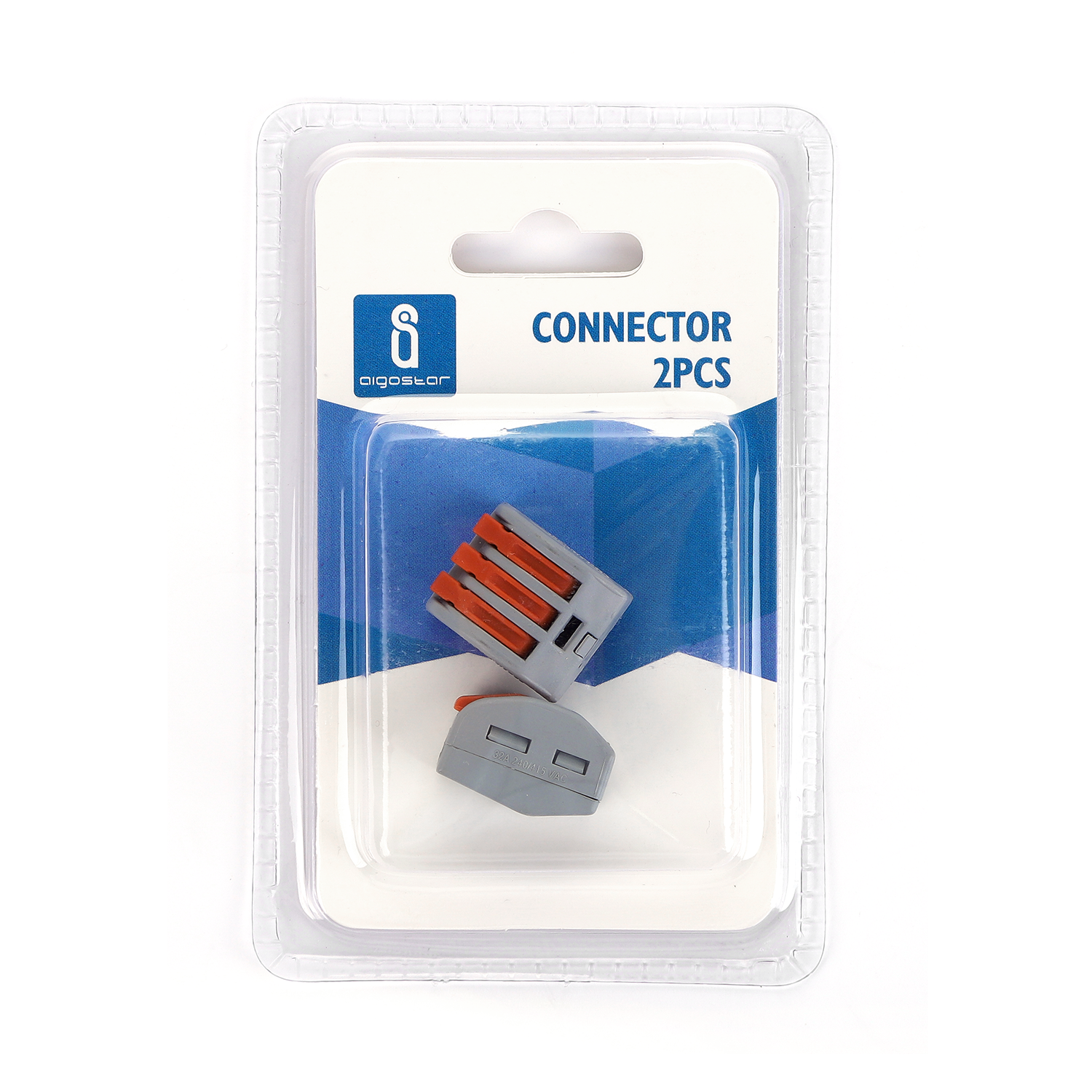 bloque de terminales CMK-413 (2 uds/blíster), gris y naranja