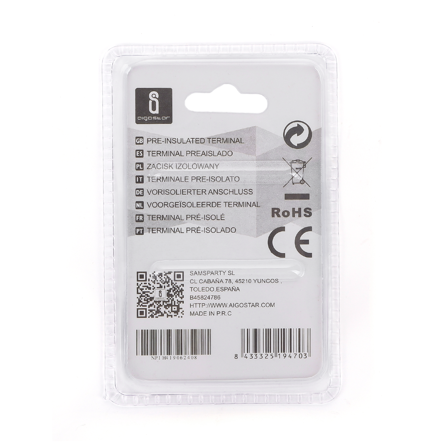 terminal preaislado RV5.5-6 rojo (15 uds./blíster)