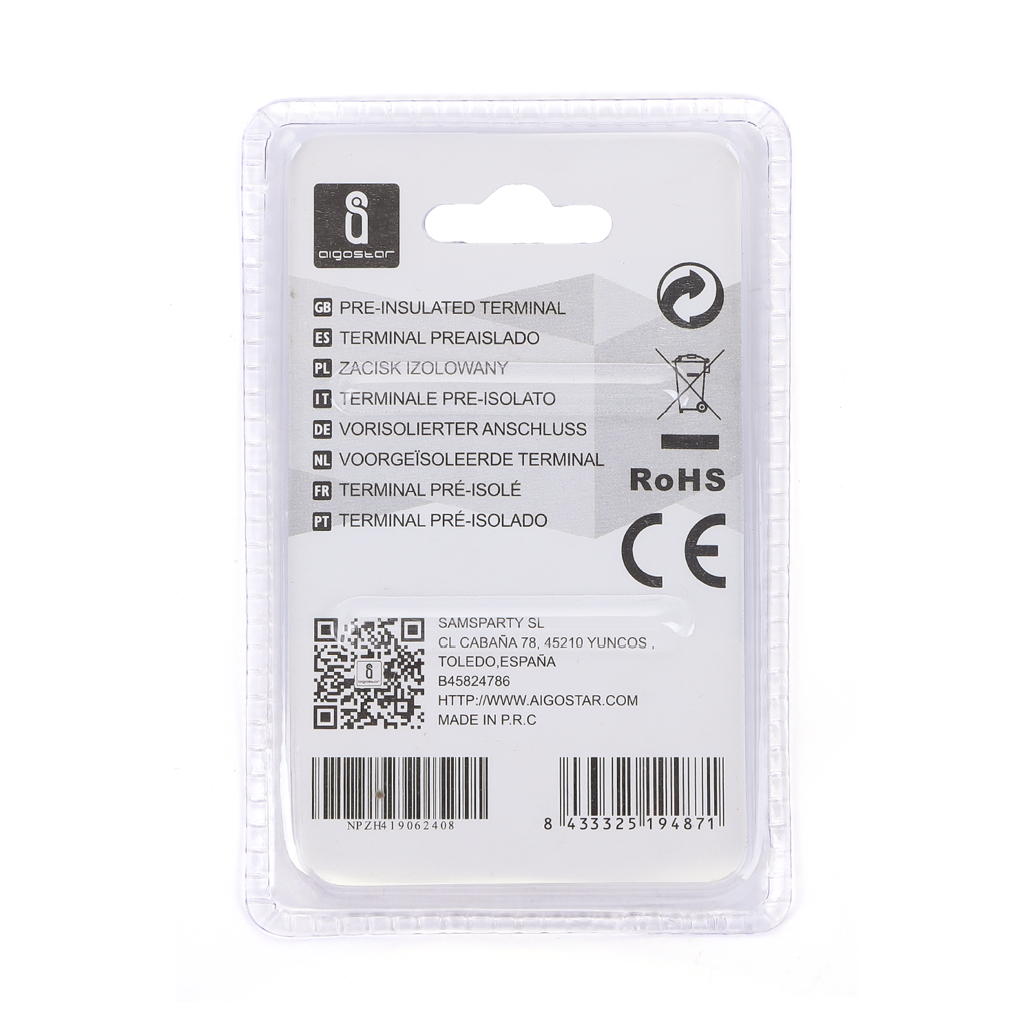 terminal preaislado MDD1.25-250 rojo (20 uds./blíster)