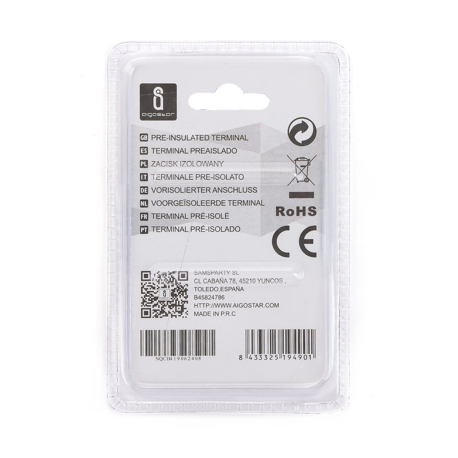 terminal preaislado MDD2-250 rojo (20 uds./blíster)