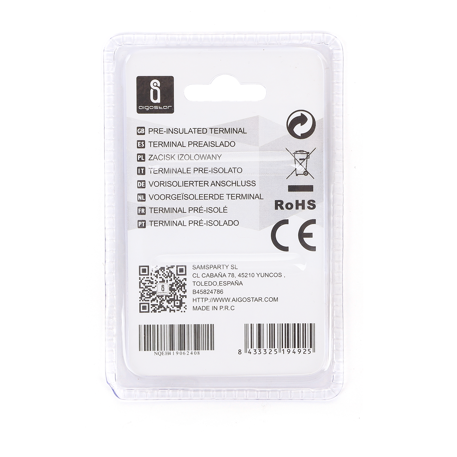 terminal preaislado MDD5.5-250 amarillo (15 uds./blíster)