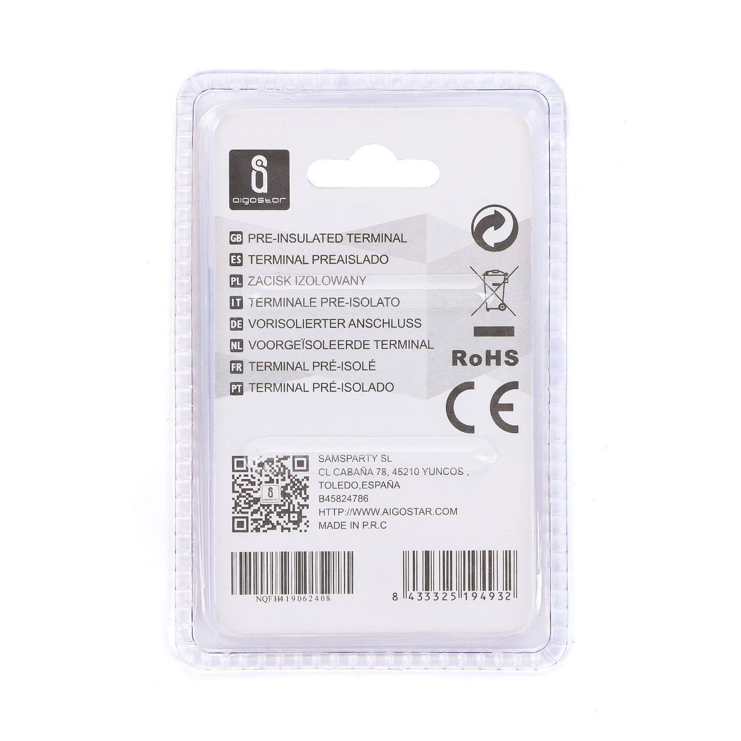 terminal preaislado MDD5.5-250 rojo (15 uds./blíster)