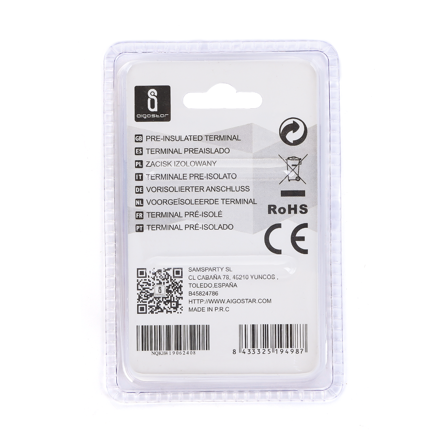 terminal preaislado FDD2-250 amarillo (20 uds./blíster)