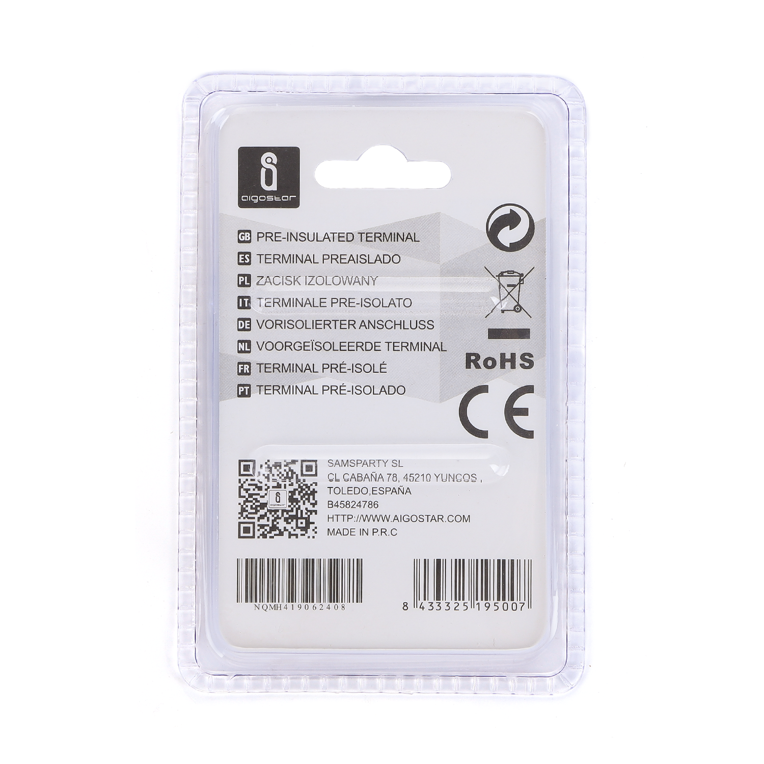 terminal preaislado FDD5.5-250 negro (15 uds/blíster)