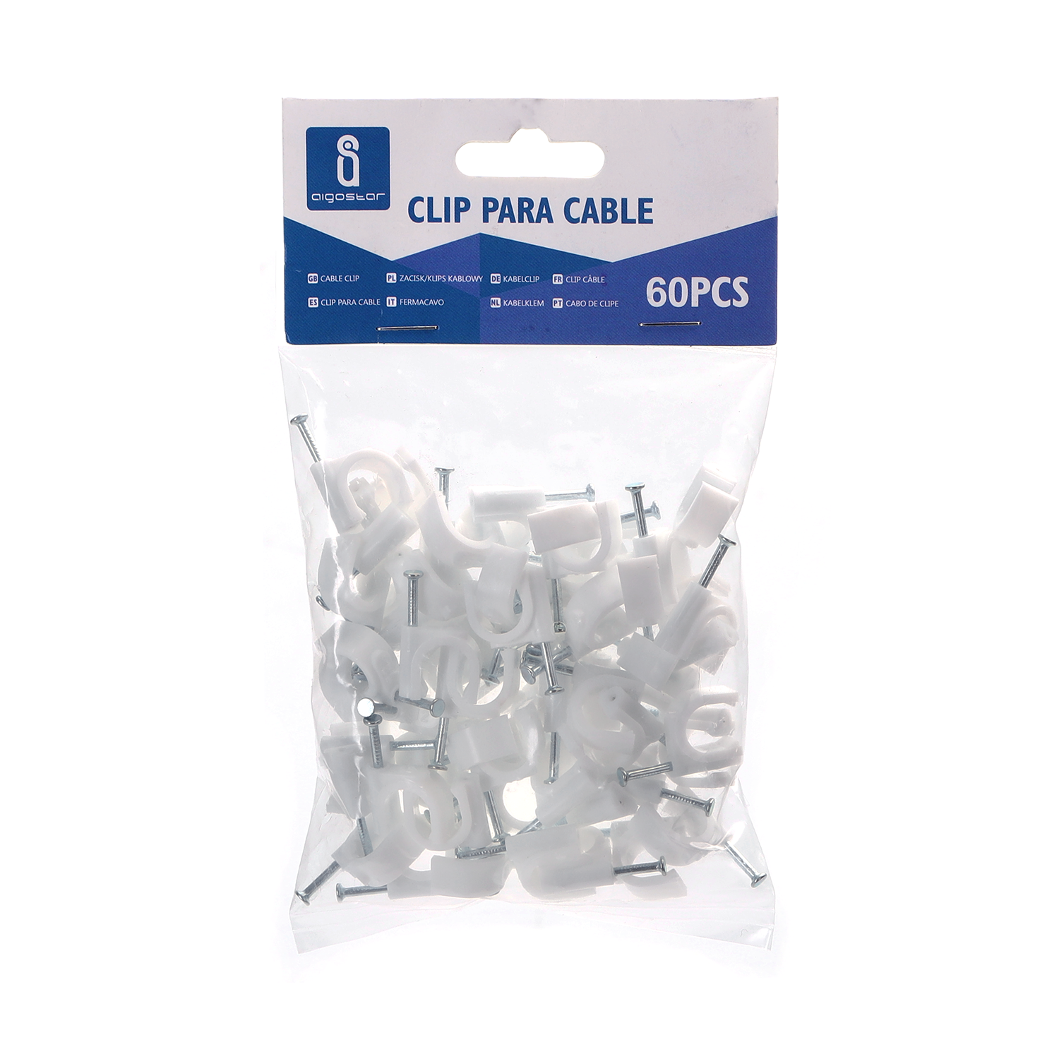 sujetacables R12 (60 UDS) blanco