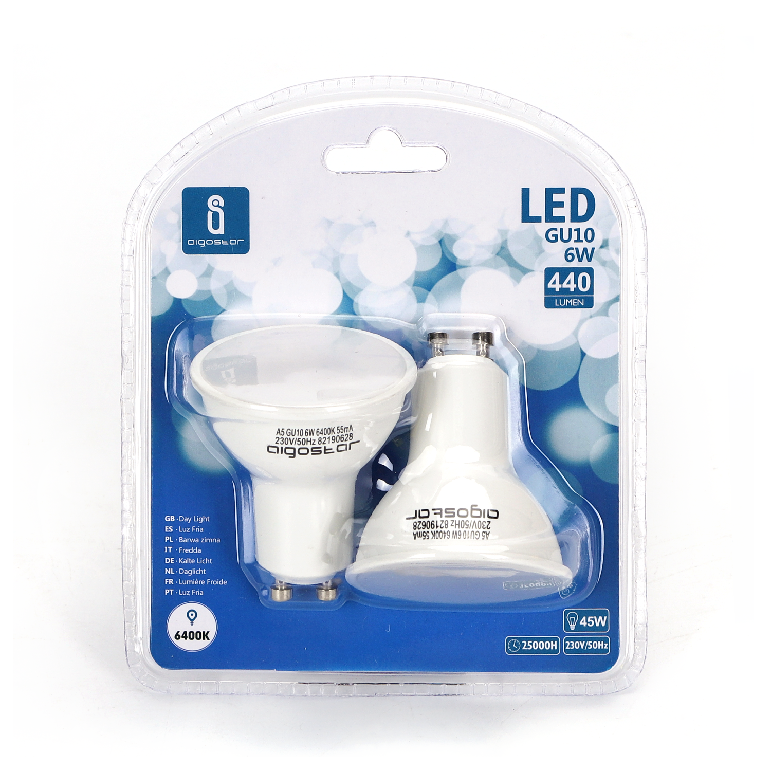 lED GU10 6W 6500K