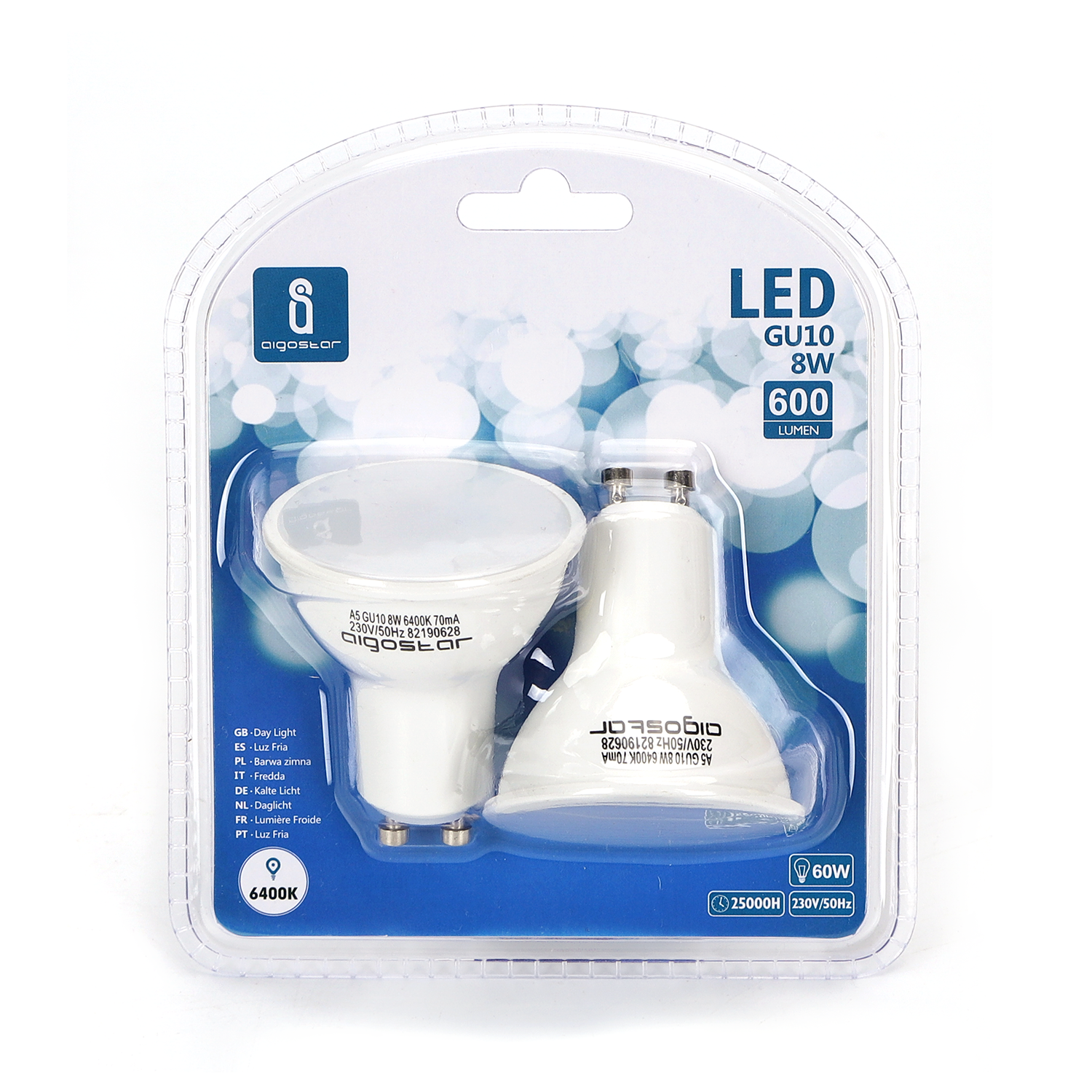 lED GU10 8W 6500K